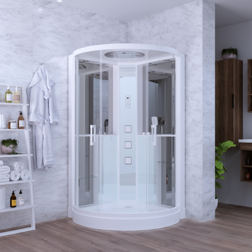 Душевая кабина Grossman GR142 120х120 четверть круга с крышей ориентация универсальная - фото 2